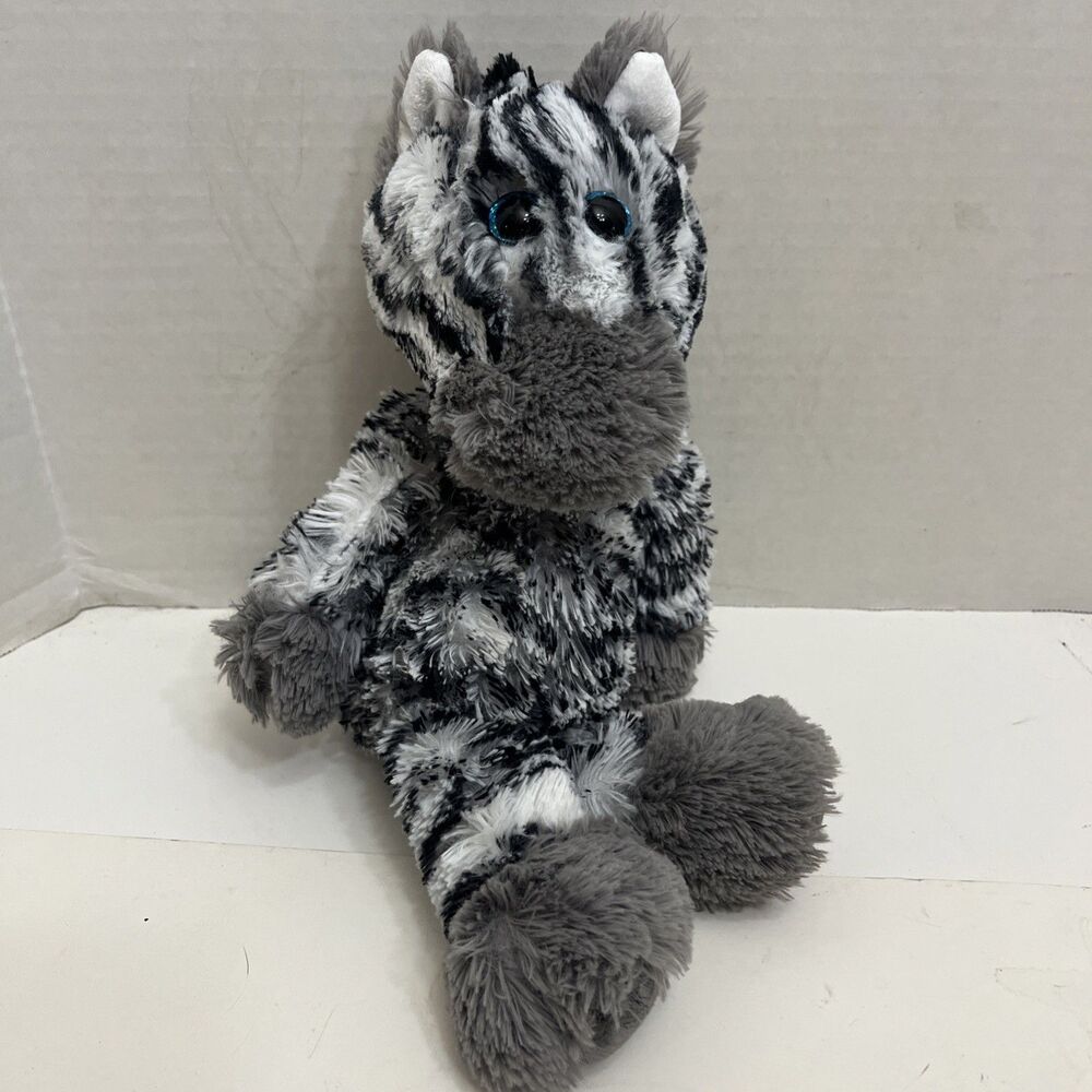 Ty Attic Treasures Cuddlys ZAHARI Zebra 13" Plush Stuffed Animal Toy